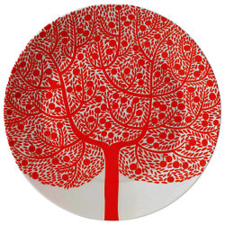 Royal Doulton Fable Tree Dessert Plate Red